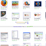 Auto Pager in action screen shot.  This shows Auto Pager in use when searching for images on Google.  You can see the page divider on the snapshot.