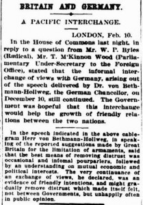 The Sydney Morning Herald 11 February 1911 - Britain And Germany The Sydney Morning Herald 11 February 1911 - Britain And Germany
