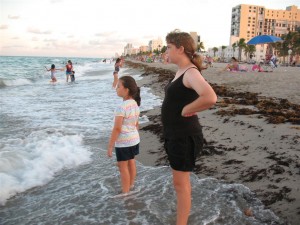 The girls on Hollywood Beach