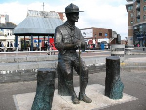 Statue Of Lord Baden Powell On Poole Quay Statue Of Lord Baden Powell On Poole Quay