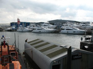 Sunseeker Luxury Yachts at Poole Quay Sunseeker Luxury Yachts at Poole Quay